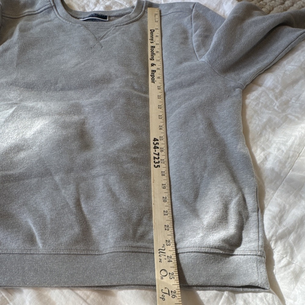 Karen Scott Sport Women's Sz L Gray Crewneck Pullover Fleece Cotton Raglan - Picture 4 of 6
